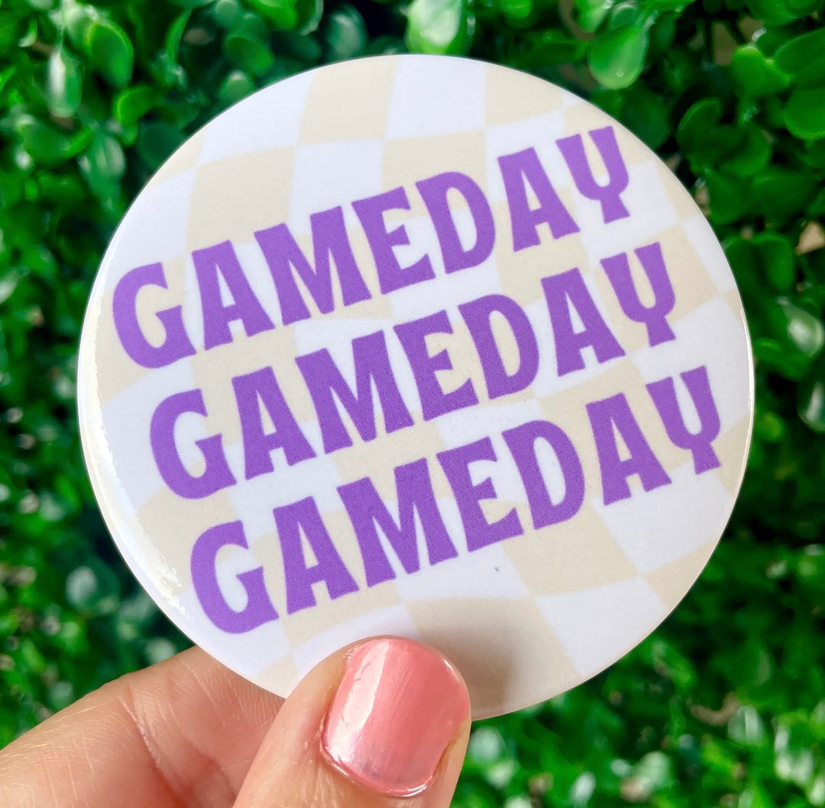 Purple & Yellow Gameday Button