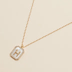 Initial Shell Charm Necklace