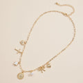 Charm Necklace | Heart, Cross, Compass, Pearl & Bow Pendants